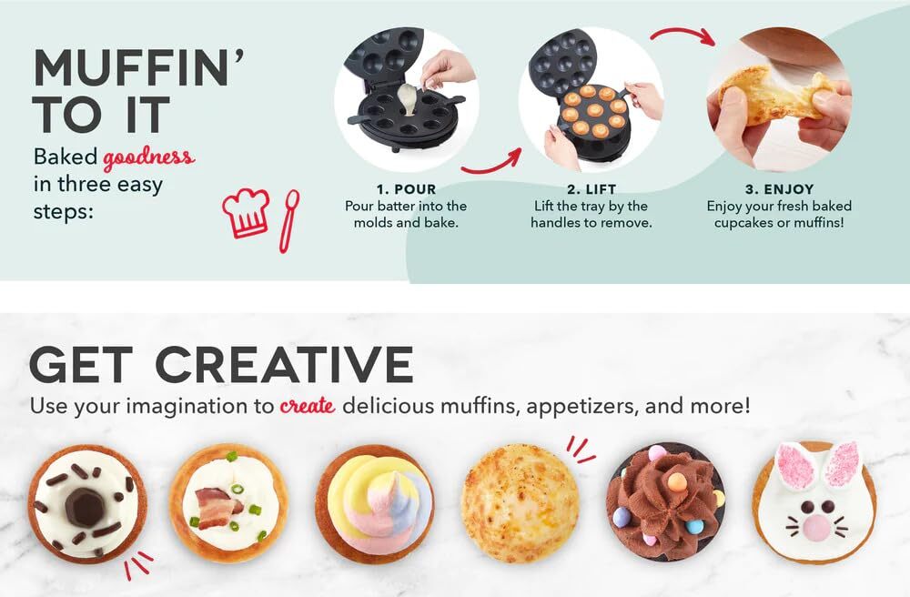 Dash Express Mini Cupcake Maker, DCM009GBLA04