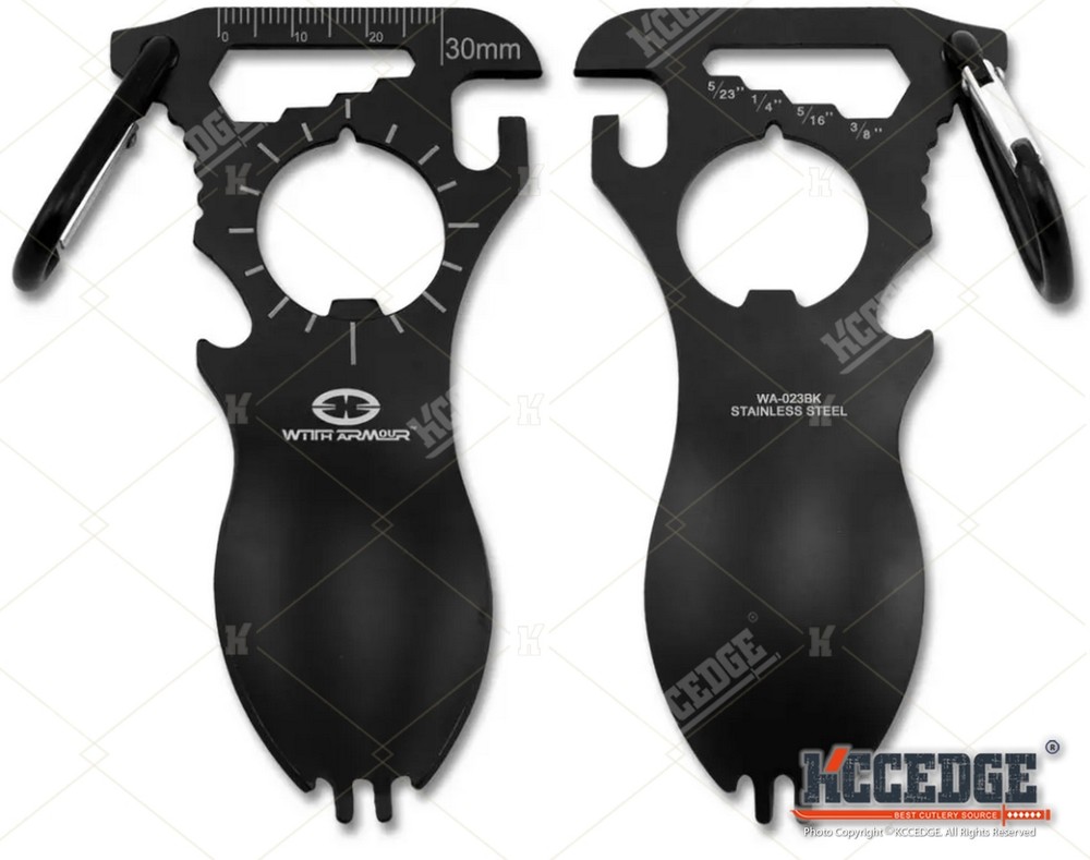 Multi-Tool Tactical Camping SPOON - FORK - CAN & BOTTLE OPENER - HEX WRENCH