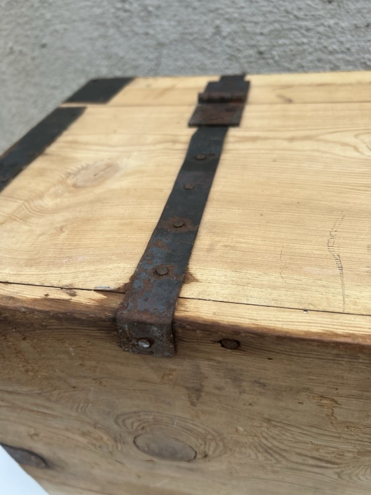 Antique Pine Dome Trunk Chest
