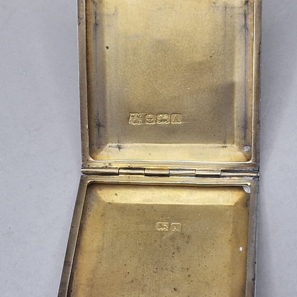 Sterling Silver Engine Turned Matchbook Case by William Neale 1925