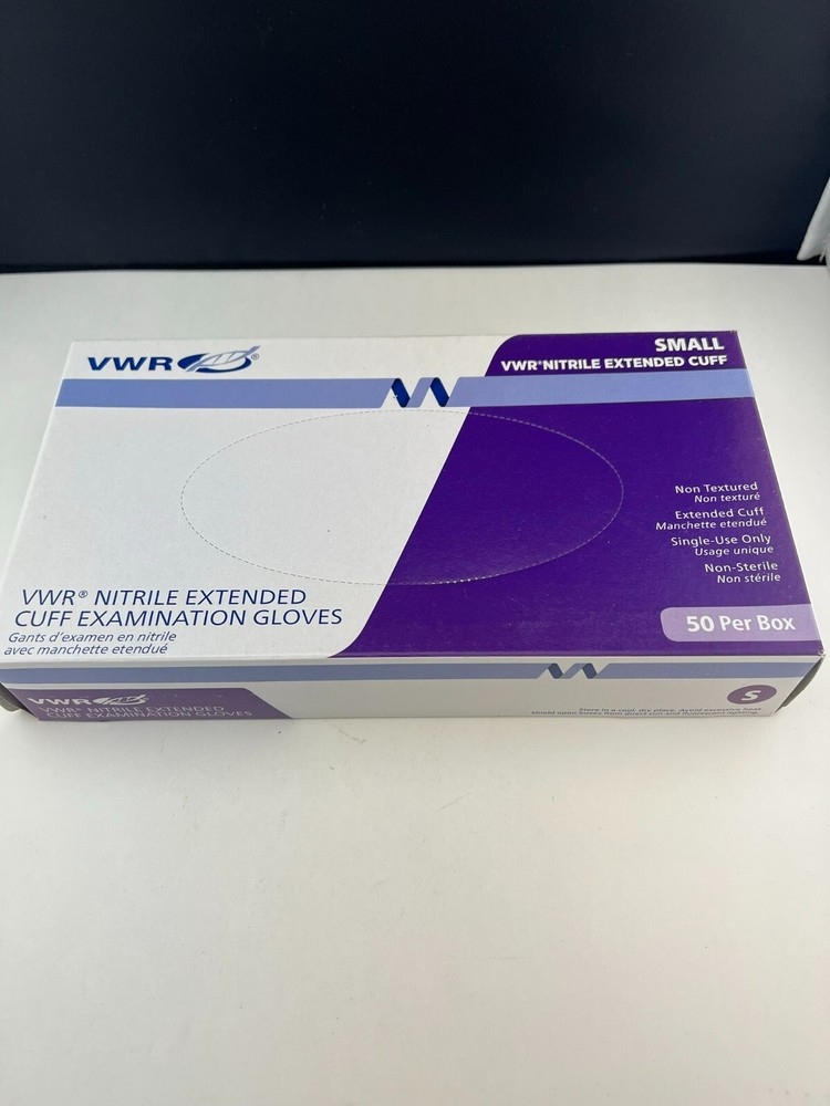 VWR Nitrite Extended Cuff Exam Gloves Small 89521-896