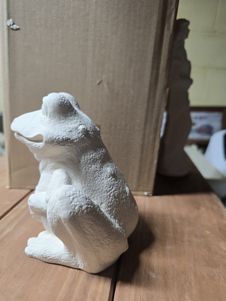 Two frogs 6" tall Ceramic Bisque Ready To Paint