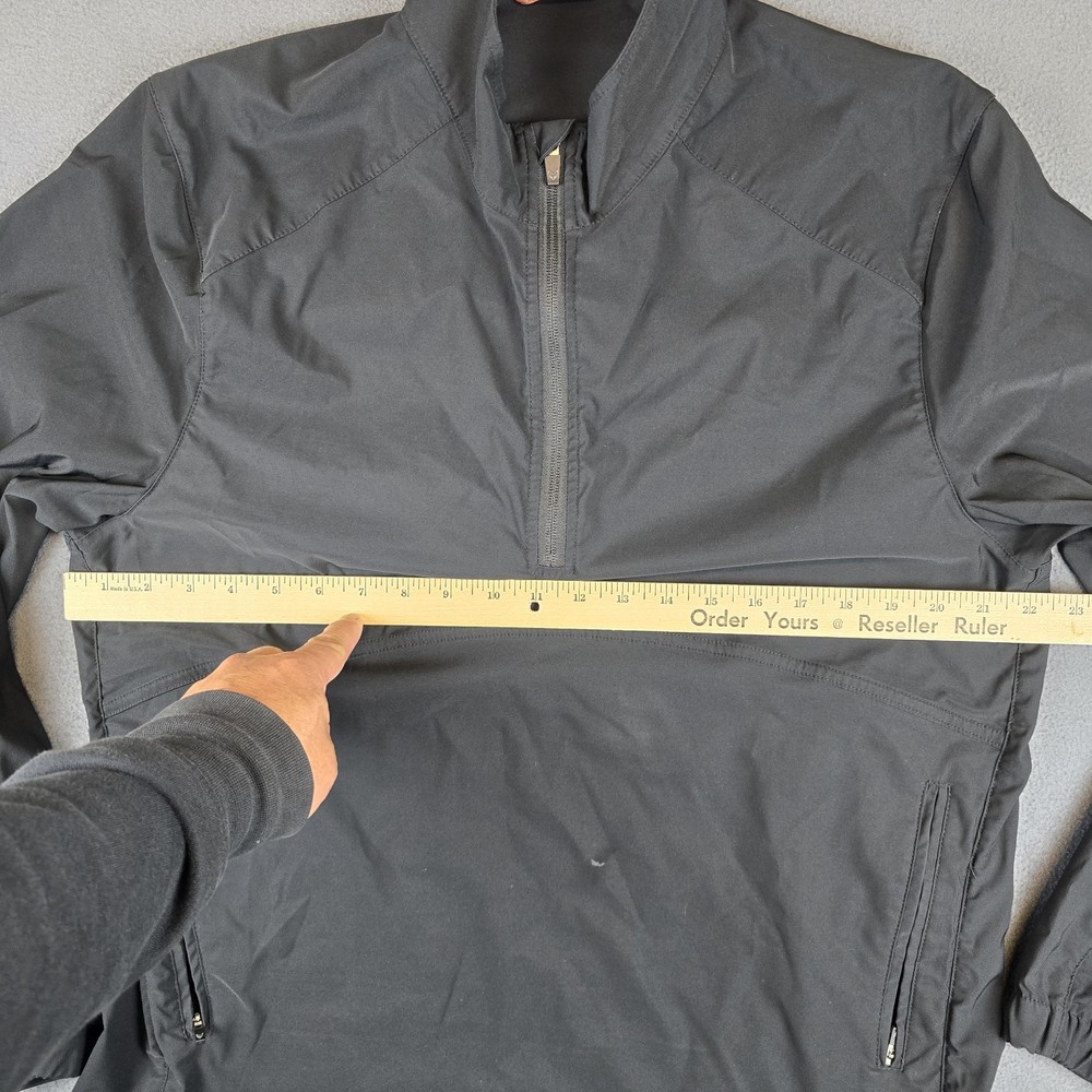 FENNEC Highly Evolved Mens L Black 1/4 Zip Pullover Golf Jacket Windbreaker FLAW