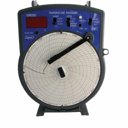 Supco CR87BC 6" Temperature Chart Recorder External Probe & LED Display CELCIUS