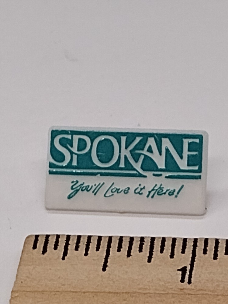 SPOKANE You'll Love It Here! Small Plastic Tack Pin
