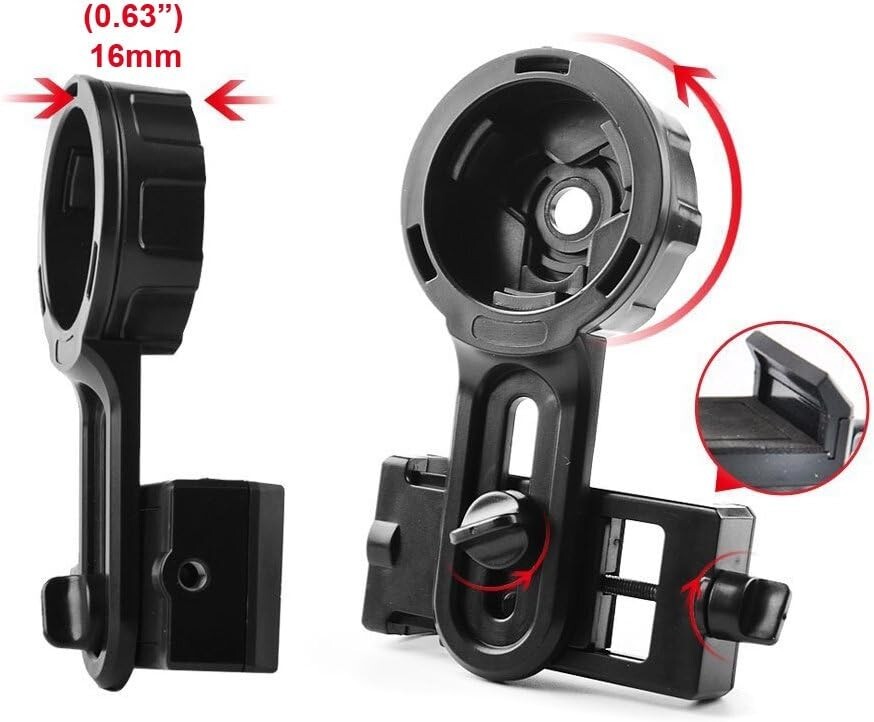 Telescope Phone Adapter - Compatible with Binoculars Monocular Spotting Scope