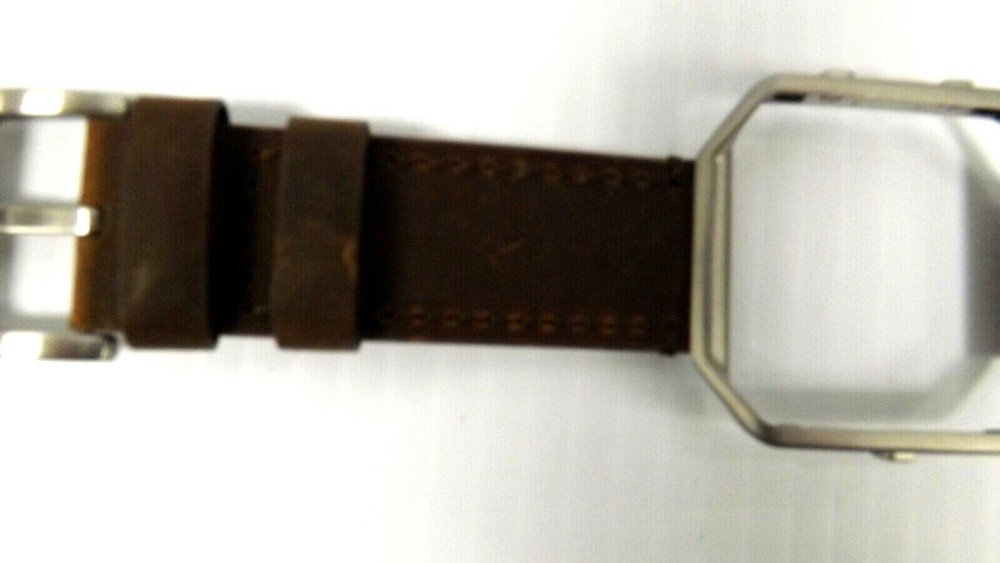 SWEES Leather Bands Compatible (Large: 6.2"- 8.2"|Retro Brown /SLIVER frame)