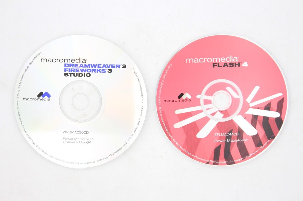 Macromedia Web Design Studio Dreamweaver 3 Fireworks 3 Flash 4 MacOS Mac BIG BOX