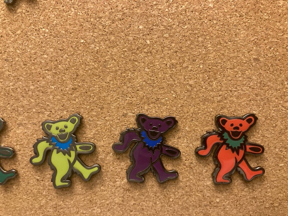 Grateful Dead Pin Dancing Bear Set Of 5