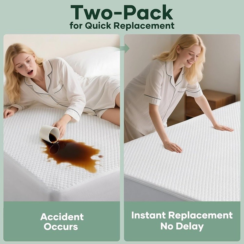 Waterproof Mattress Protector Soft Absorbent Deep Pocket Cooling Breathable New