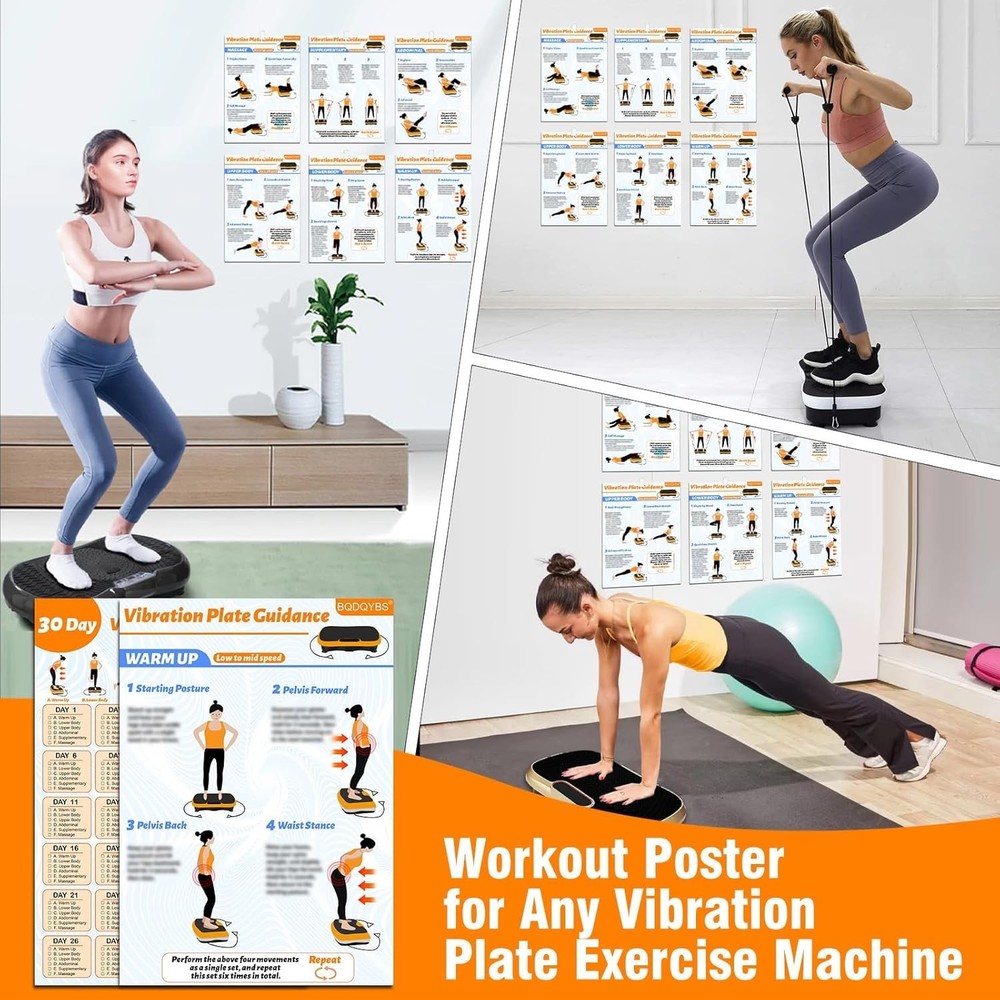 Fitness Vibration Plate Chart: 6 Exercises & Planner for Effective Workouts