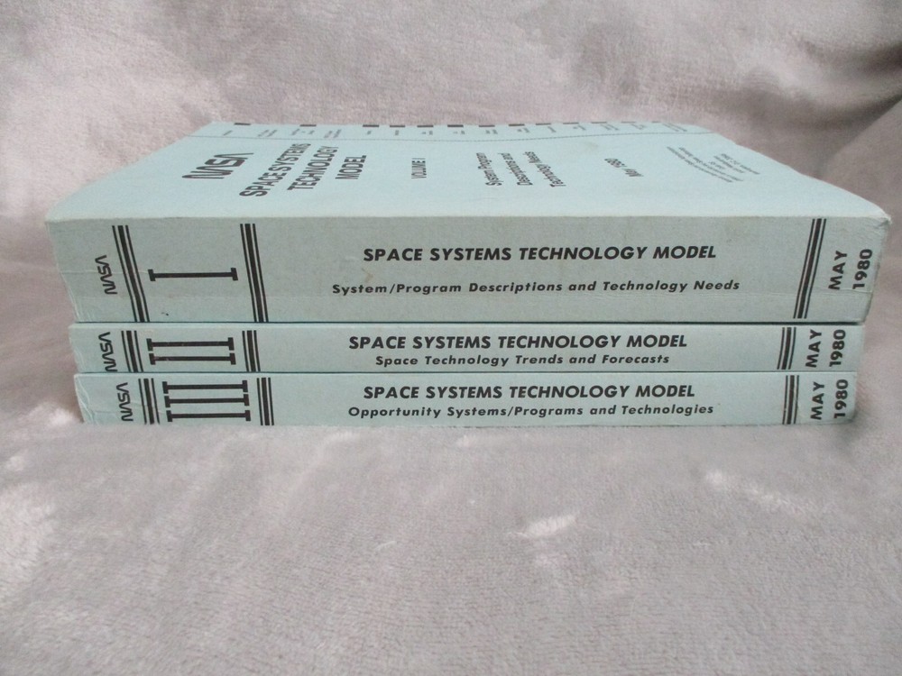 NASA/MSFC PRE-SHUTTLE SPACE SYSTEMS TECHNOLOGY MODEL COMPLETE 3 VOLUME SET -1980