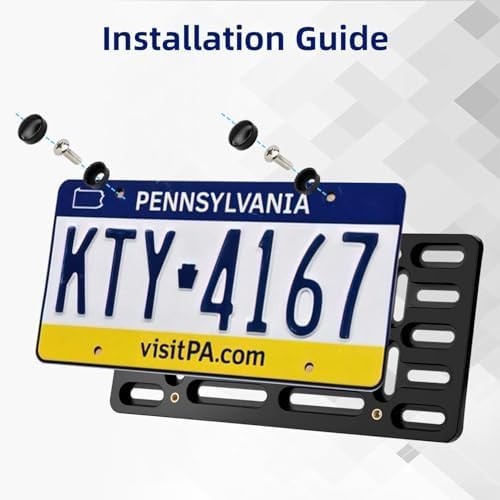 No Drill Front License Plate Bracket- Front License Plate Mounting Kit，Universal