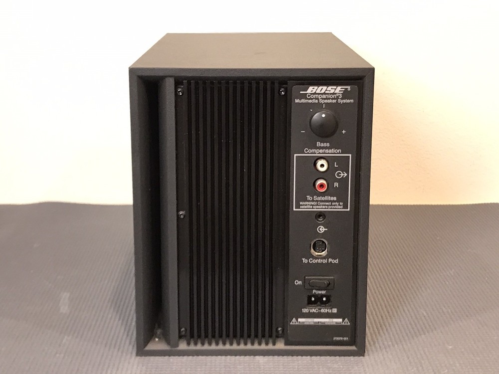 Bose Companion 3 Multimedia Speaker System w/ Subwoofer + Controller + Cables