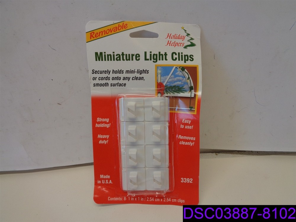 Removable Miniature Light Clips 8 Pack #3392