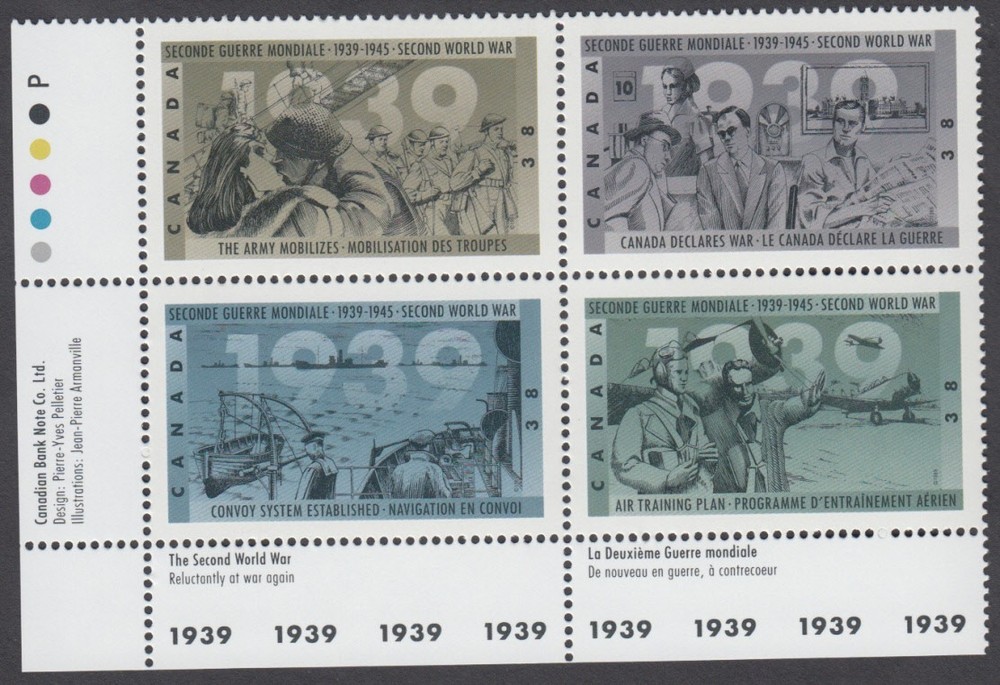 Canada - #1263a Second World War 1939 Plate Block - MNH