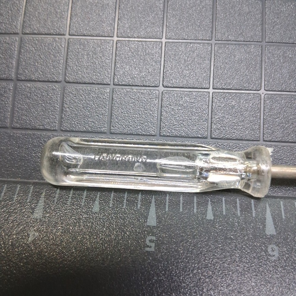 Vintage 4.5" Clear Plastic Handle Pointed Tip Scratch Awl