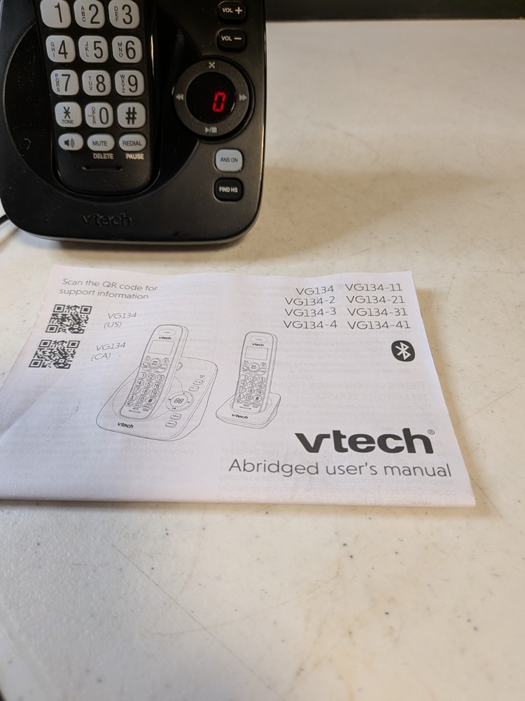 VTech VG131-11 DECT 6.0 Cordless Phone - Bluetooth Connection