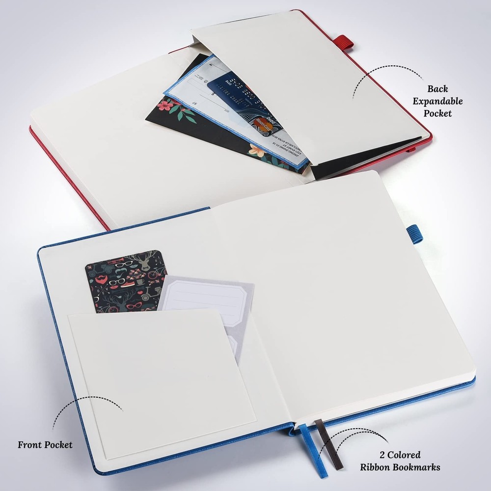 Blank Journal Notebook, 7 Pack Leather Unlined Notebook Journal for Women Men...