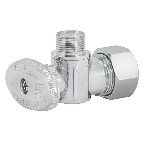 Quarter-Turn Angle Stop Valve Without Nut or Sleeve, 5/8 Inch OD Compression
