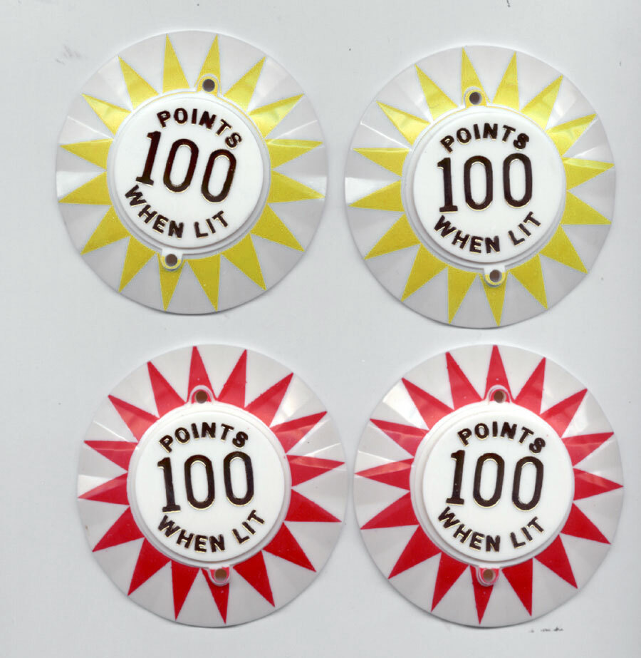 Williams Daffie Pinball Machine POP BUMPER CAP SET