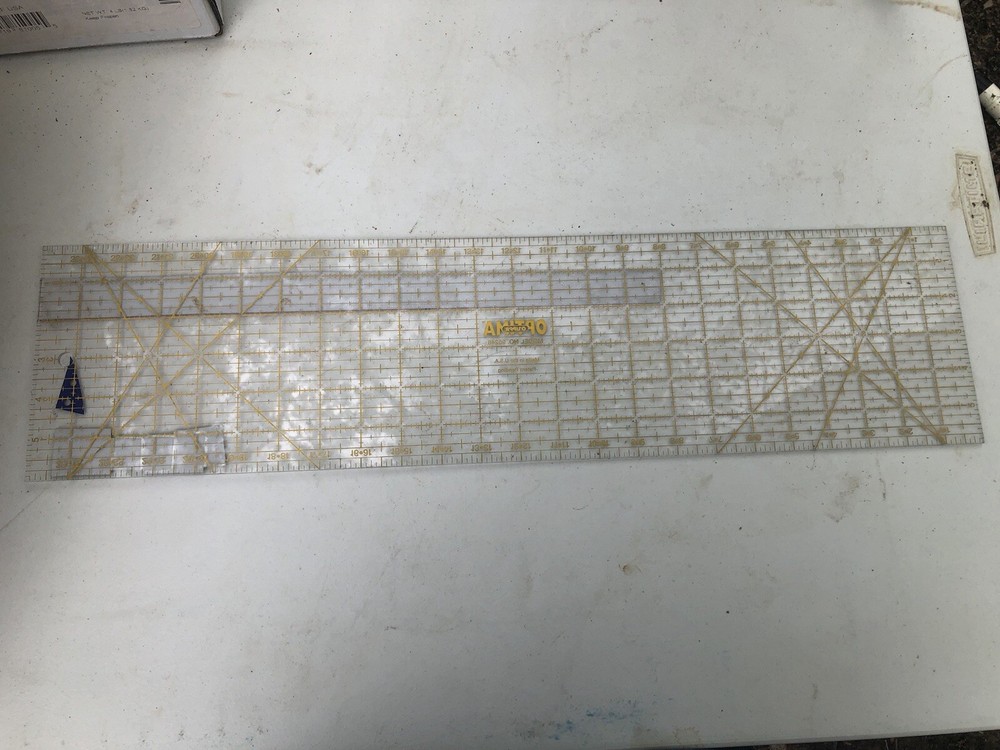 Vtg Optima Quilt Square Plastic Rectangle Grid