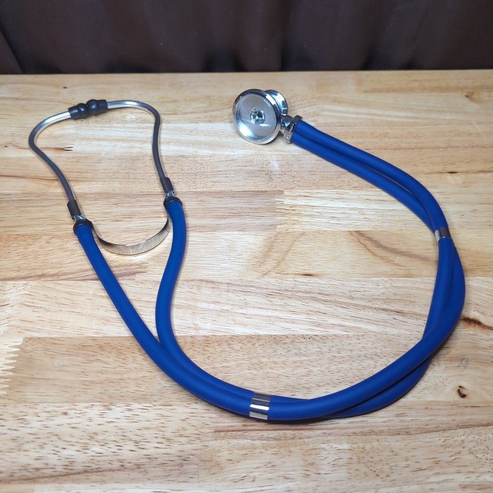 Stethoscope Blue tubes on chrome