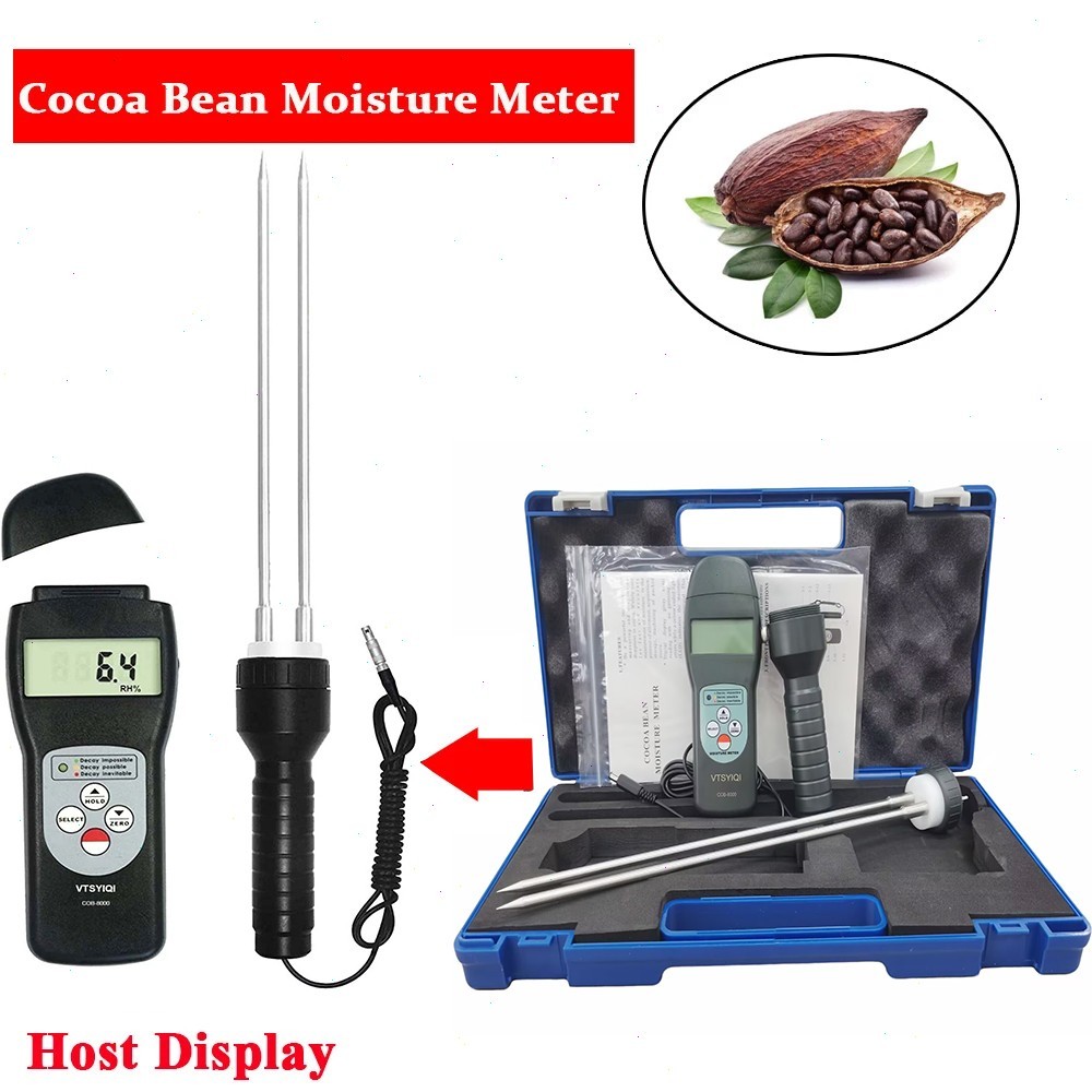 Cocoa Bean Moisture Meter Digital Water Measurement Analyzer Tester Range 0~24%