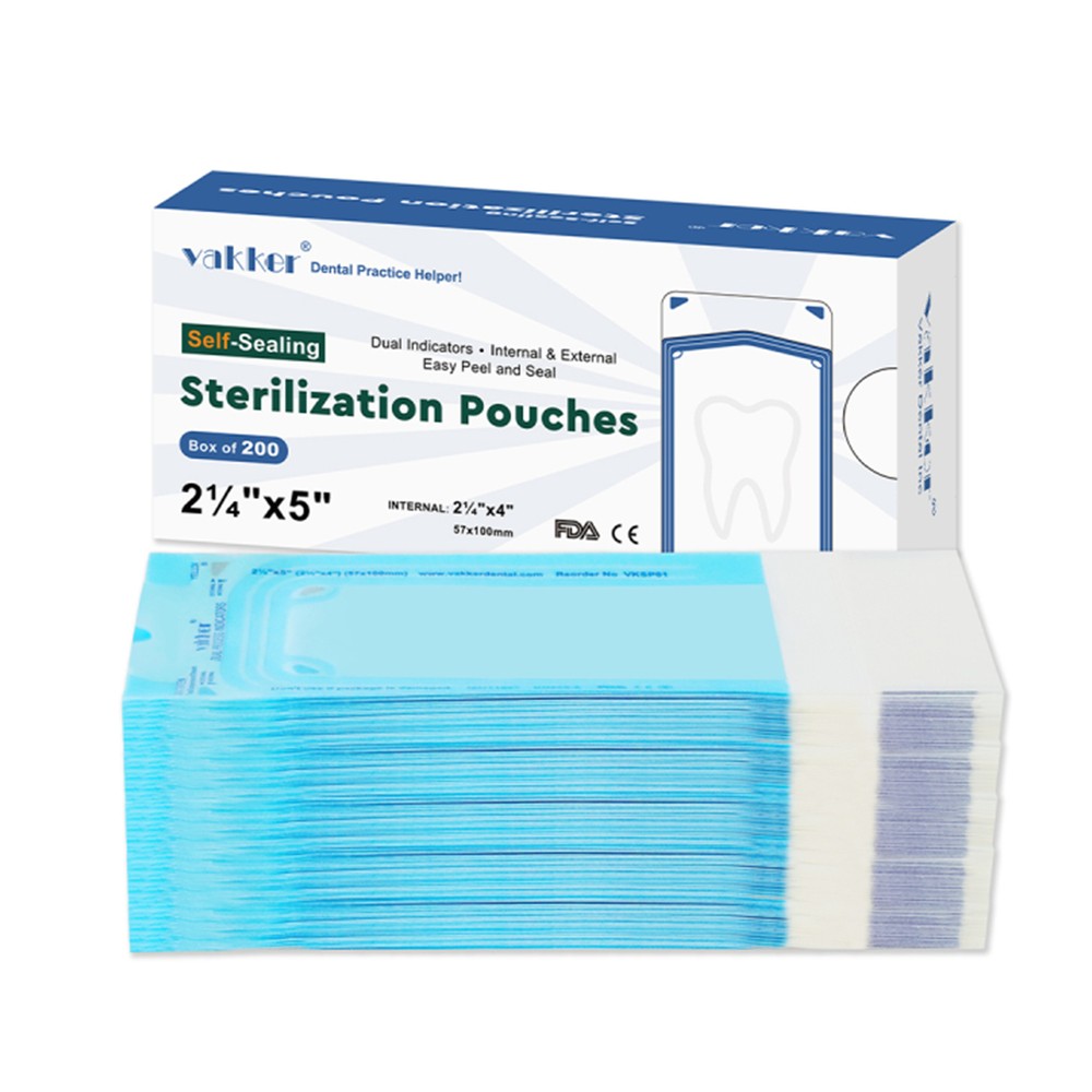 2000pc 2.25" x 5" Self Sealing Sterilization Pouches Autoclave, Sterilizer Bag