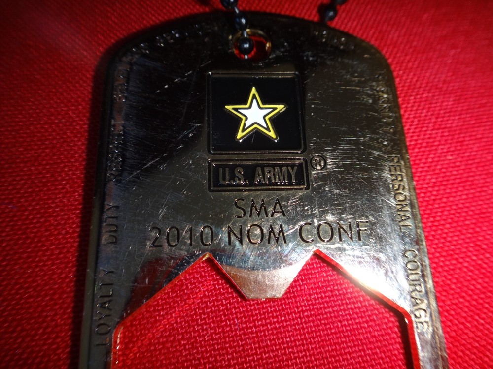 US Army COMMAND SERGEANT MAJOR E-9 SMA 2010 NOM CONF Keychain Bottle Opener