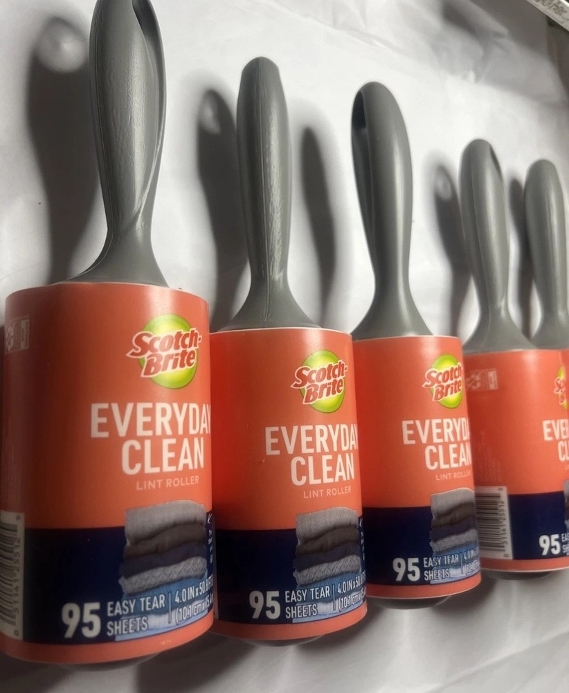 Scotch Brite Lint Roller Value Pack, 5 Rollers, 95 Sheets per Roller! Bulk