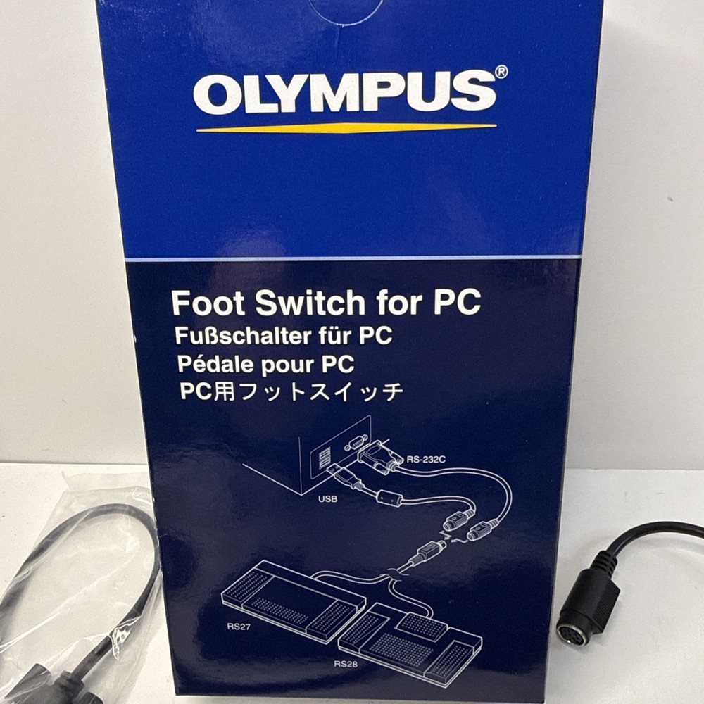 Olympus Foot Switch for PC RS27 Peddle Cable Computer w/ USB Adapter
