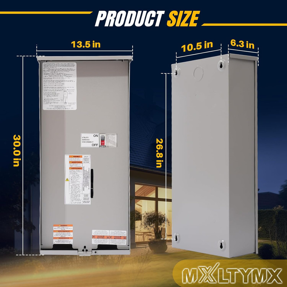 200 Amp Automatic Transfer Switch W/Power Management Replacement...