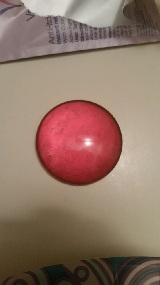 40 mm Red, pre-painted glass cabochon