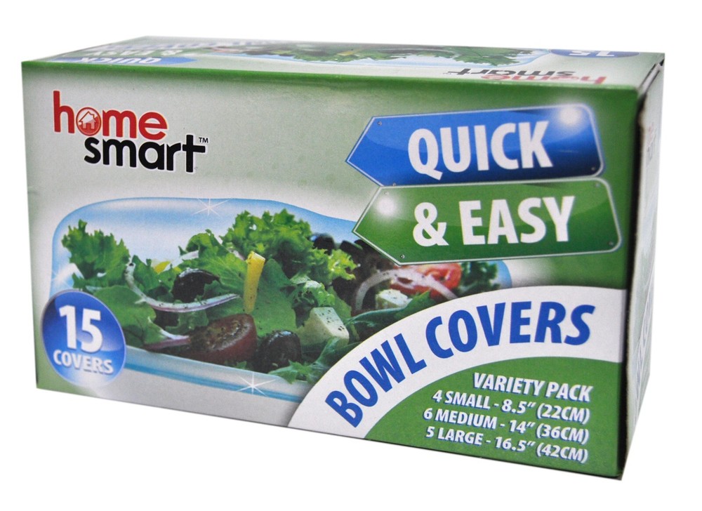 Home Smart Clear Bowl Covers Assorted Sizes