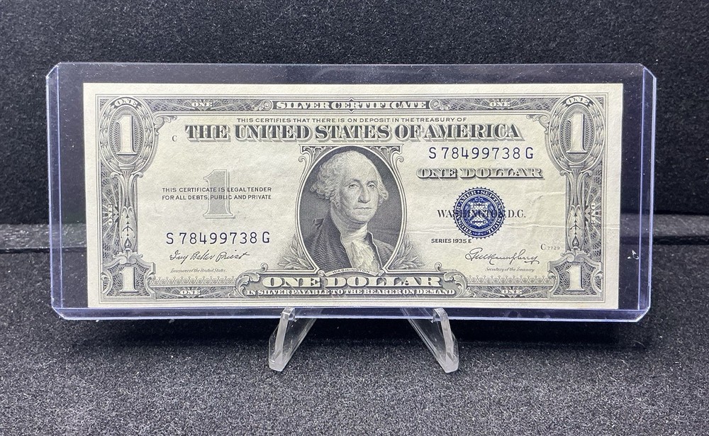 1935-E $ 1 DOLLAR SILVER CERTIFICATE  FREE SHIP! Z338