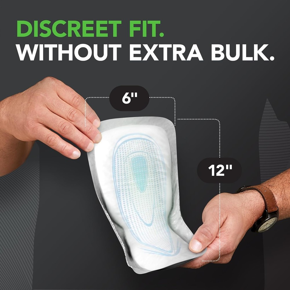 Guards Incontinence Pads for Men, Maximum Absorbency, 52 Count, Packaging May...