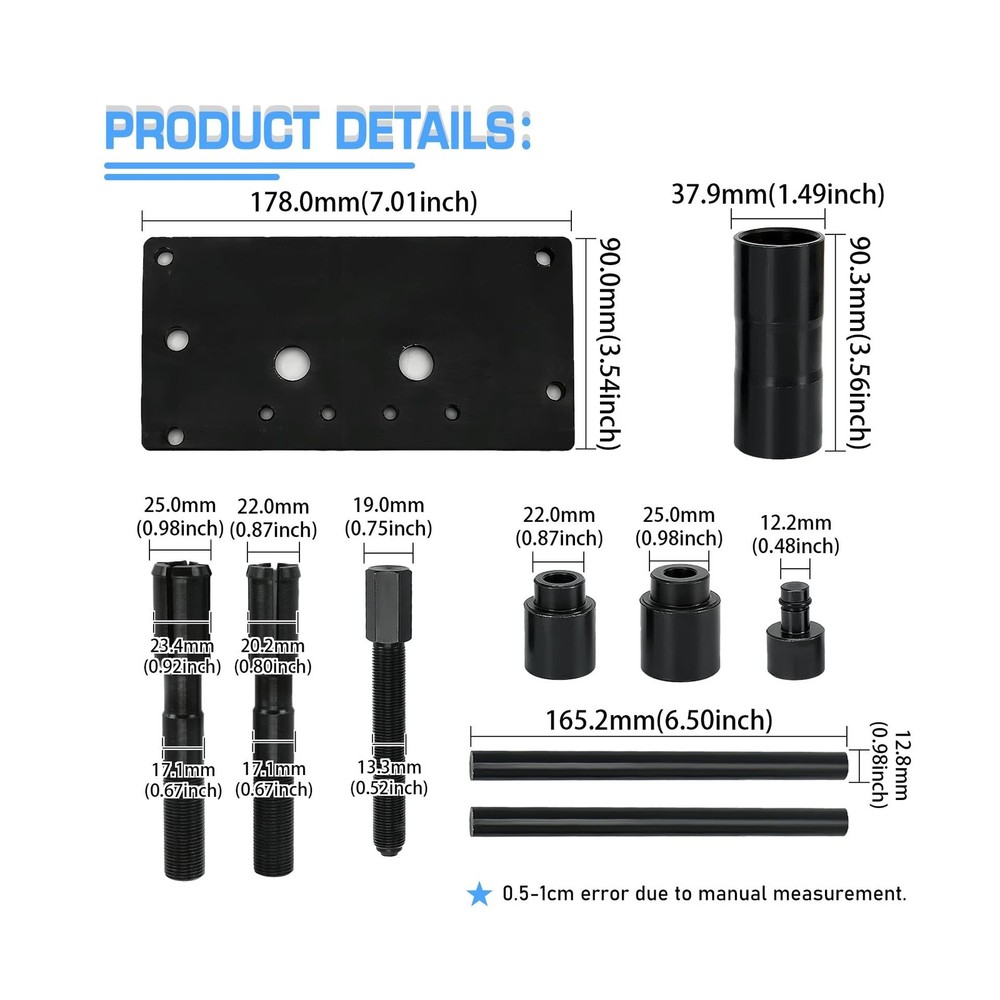 Inner Cam Bearing Installer and Puller Tools Compatible with Harley 88 93 96 ...