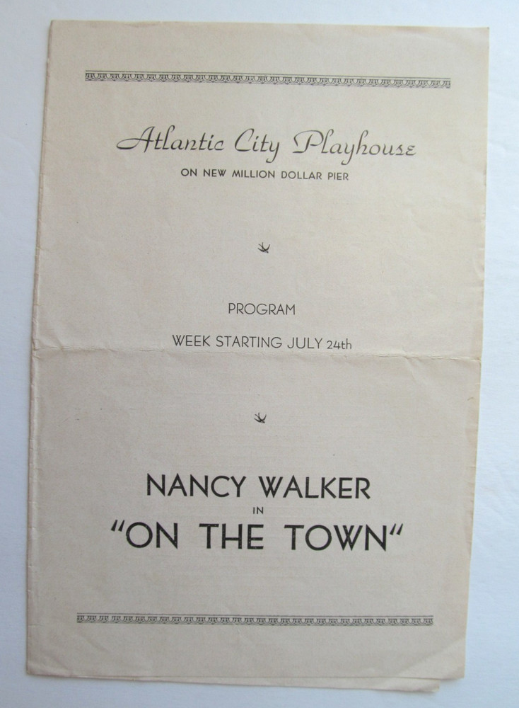 Program: On the Town - Atlantic City Playhouse - Leonard Bernstein