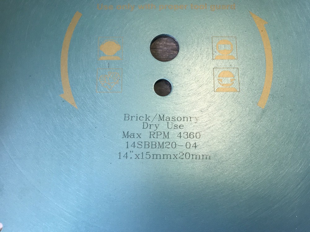 14 inch Segmented Diamond Saw Blade - Dry Brick/Masonry (14SBBM20-04)