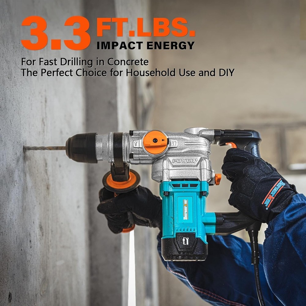 Lightweight Berserker 1-1/8'' SDS-Plus Hammer Drill - Durable & User-Friendly