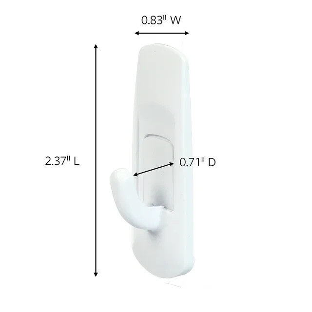 Command Hooks Value Pack, White, Small, 6 Hooks, 12 Strips/Pack 1 Pack