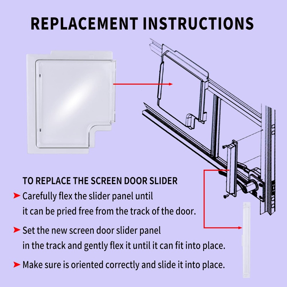 Vsttar 4701-00 RV Screen Door Slide Panel Replacement Clear Plexiglass,...