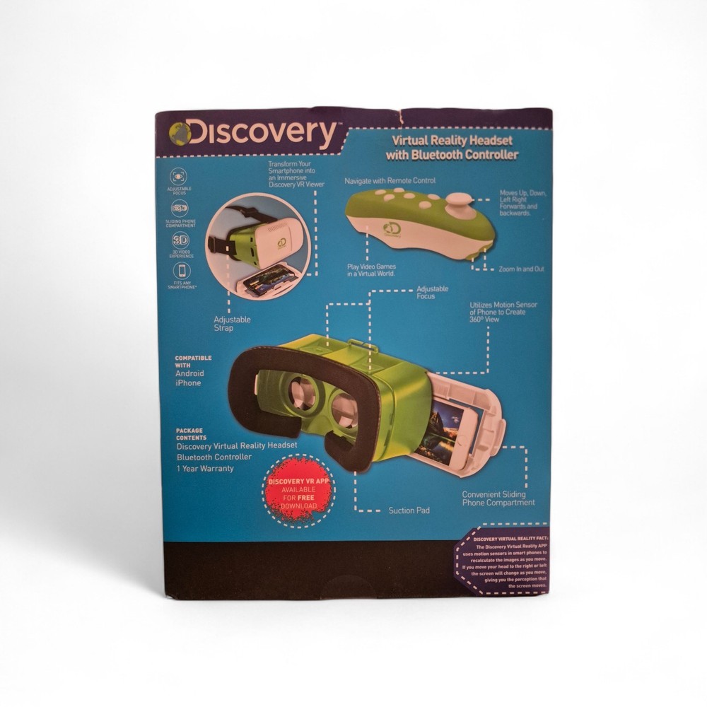 Discovery Virtual Reality Headset With Bluetooth Controller