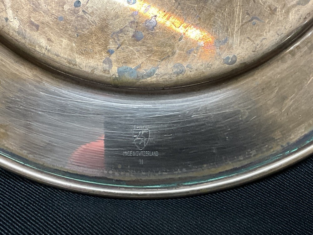 Spring of Switzerland Solid Copper Dinner Plate, 9.5”