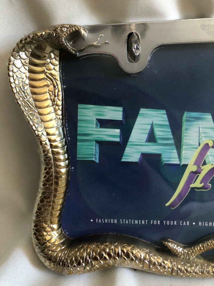 GOLD COBRA License Plate Frame 1 piece