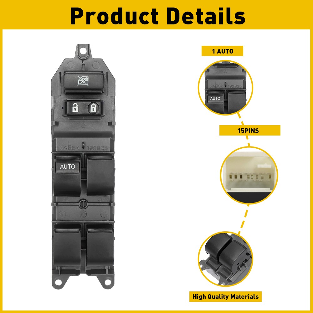 Left Driver Side Power Window Master Control Switch For 2007-2012 Toyota Tundra