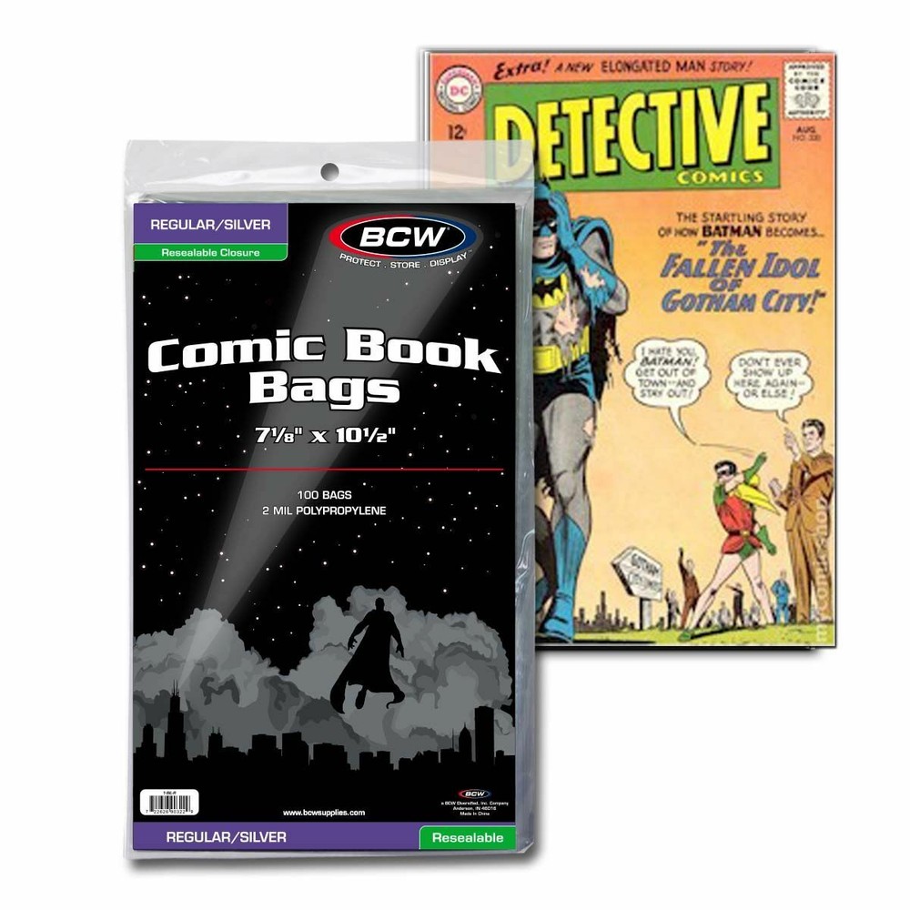 1000 - BCW Silver Regular Resealable 2-Mil Polypropylene Comic Book Bags!
