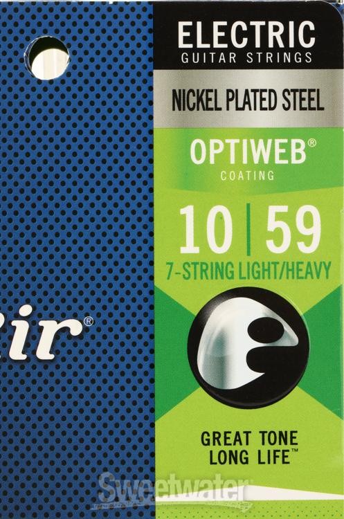 Elixir Strings 19074 Optiweb Electric Guitar Strings - .010-.059 Light/Heavy