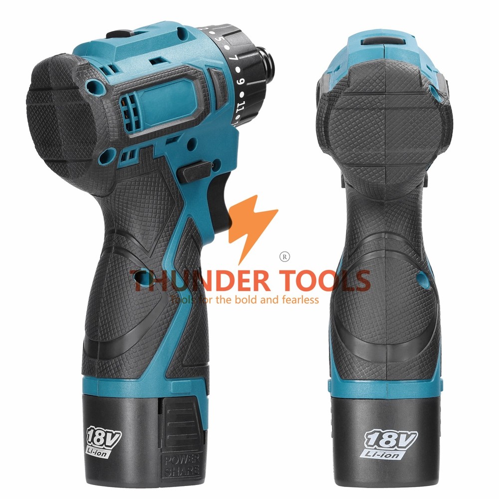 18V Lithium Screwdriver Torque Adjustable 2 Speed Control Modes 1 battery